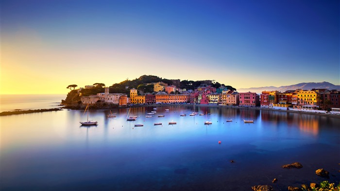 Bay, Silence, Sestri Levante, Liguria, Italia, Bing, 4K Vistas:1364