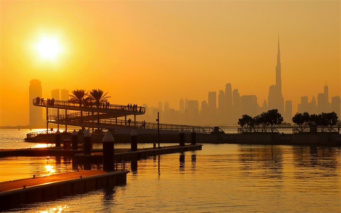 Dubai Creek, Sunset, Dubai, Emiratos árabes Unidos, 5K Vistas:2690