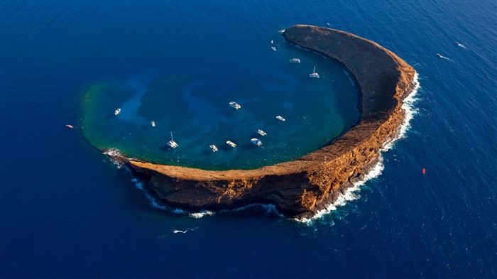 Molokini, Maui, Hawai, EE. UU., Bing, 4K Vistas:1545