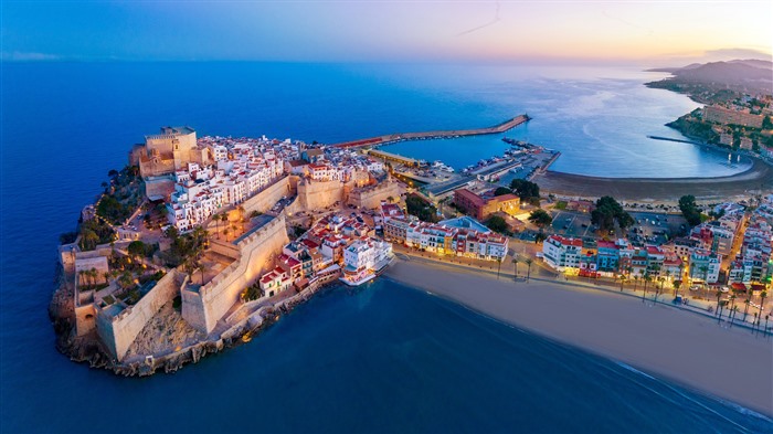 Peniscola, Port, Castellon, Valencia, España, Bing, 4K Vistas:2187