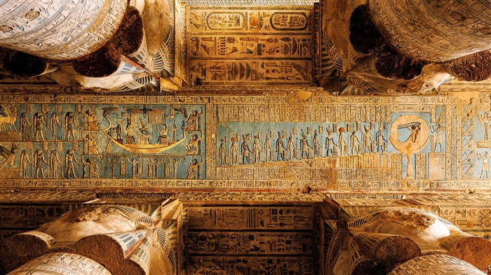 Templo de Hathor, Dendera Temple, Qena, Egito, Bing, 4K Visualizações:1407