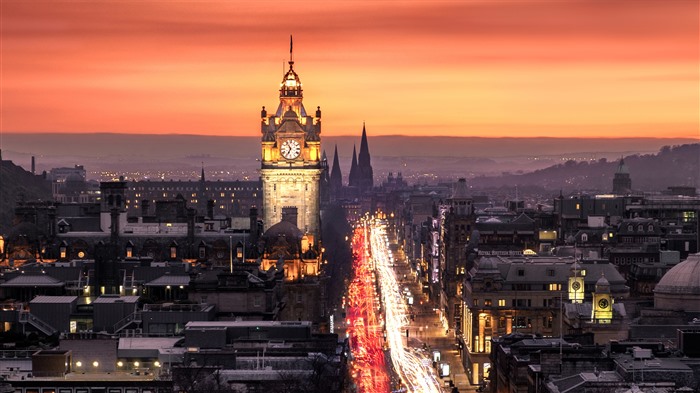 Balmoral Clock Tower Edinburgh Sunset Bing 4K Views:956 Date:2024/11/1 9:09:45