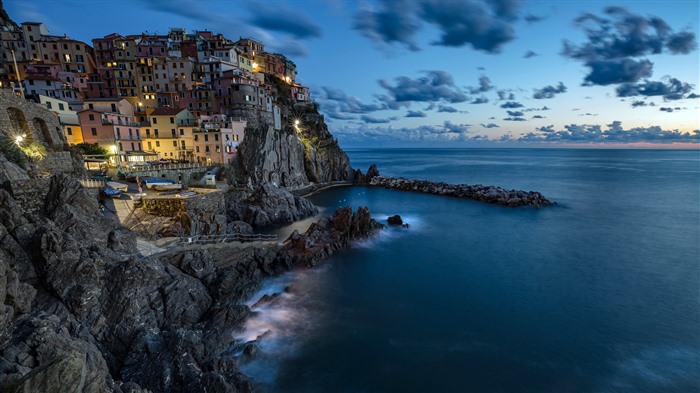 Manarola, Parque Nacional Cinque Terre, Liguria, Italia, Bing, 4K Vistas:1860