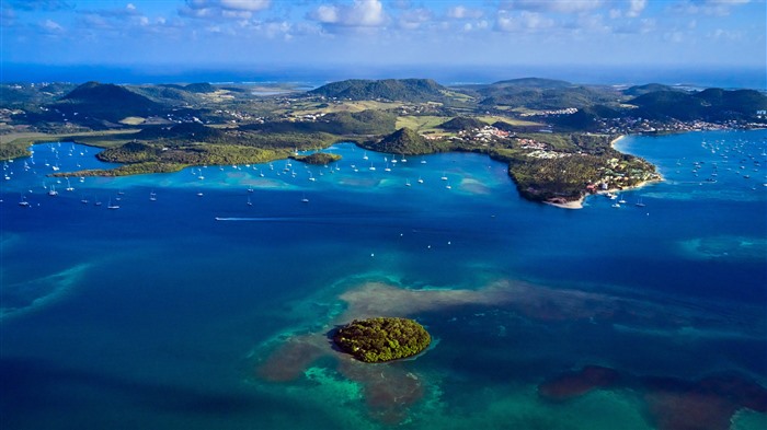 Martinica, Marin Bay, Mar do Caribe, francês, Bing, 4K Visualizações:1190