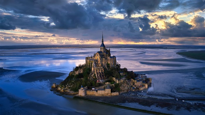 Mont Saint Michel, Normandía, Francia, Bing, 4K Vistas:1703