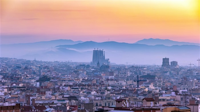 Smart City Expo, Amanecer, Barcelona, ​​España, Bing, 4K Vistas:1155