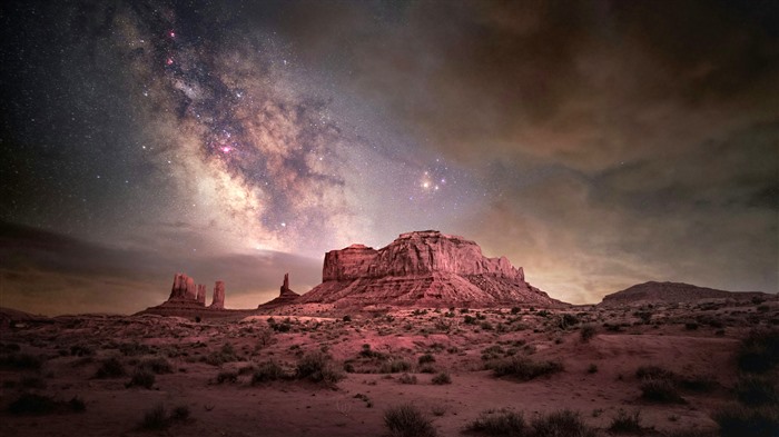 Starry Sky, Monument Valley, Arizona, EUA, Bing, 4K Visualizações:1133