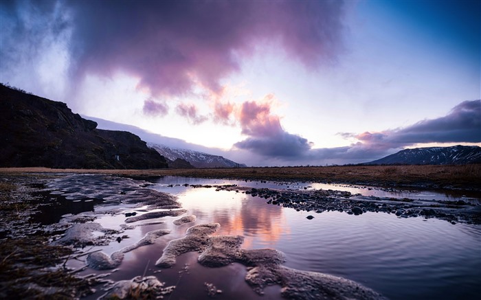 National Wetlands Park River Snow Mountains Dusk 5K Views:1167