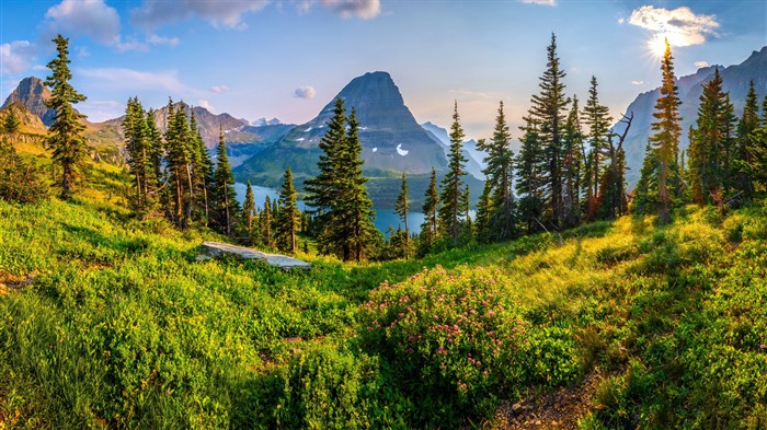 Nature Lake Panoramic view Mountainous Grassland 5K Views:1116