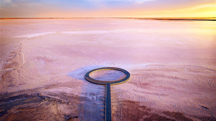 Sunset, Lake Tyrrell, Victoria, Australia, Bing, 4K Vistas:631